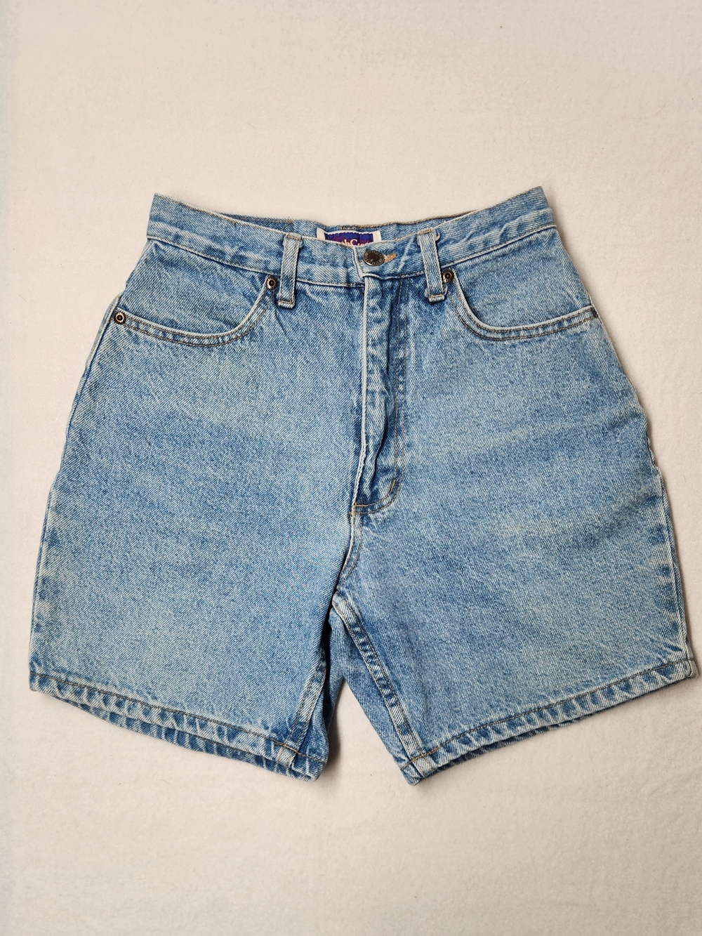 Vintage 90s Northcrest High Waist Denim Mom Shorts Light Wash 100% Cotton Sz 26
